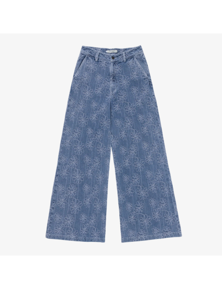 womens honor the gift wide leg flower pant (blue) du meilleur 