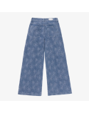 womens honor the gift wide leg flower pant (blue) du meilleur 