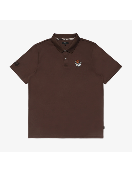 mens malbon golf fudd buckets performance pique polo (brown) les ctes