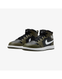 preschool jordan 1 mid (black/olive) solde