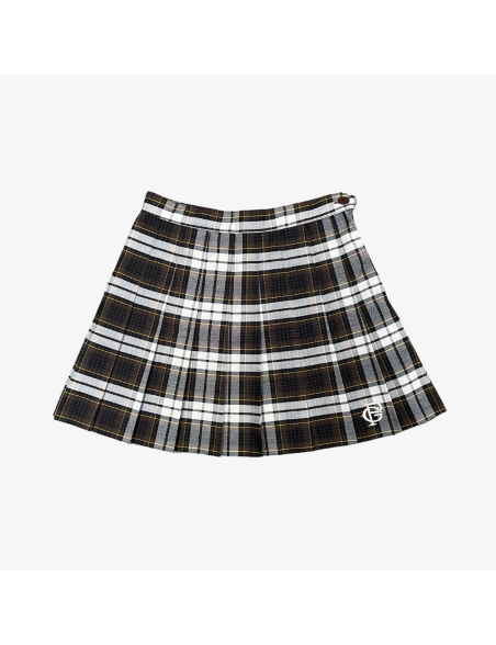 womens premiumgoods. tennis skirt “monogram” (espresso plaid) s'inspire de l'anatomie humaine