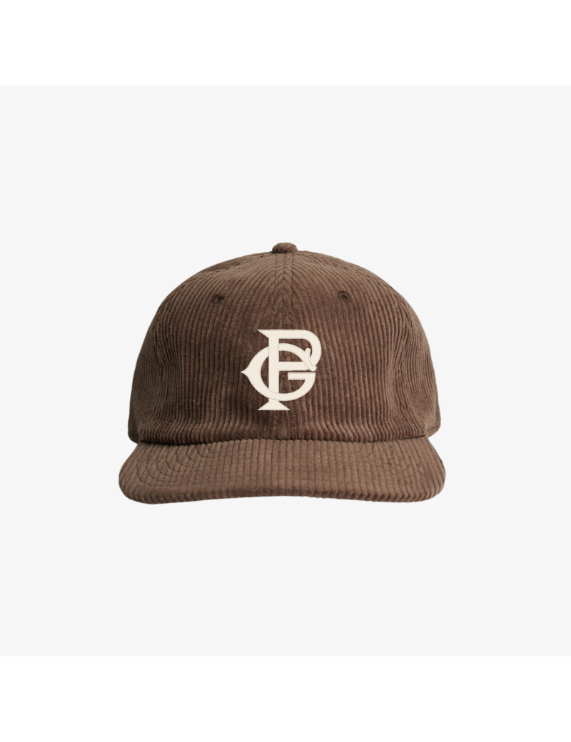 mens premiumgoods. corduroy strap back cap “monogram” (walnut) ouvre sa boutique