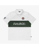 mens malbon x ghostface killah rugby performance s/s polo (white/green) de votre