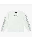 mens pleasures fiery heavyweight l/s (white) Paris Déstockage Promo