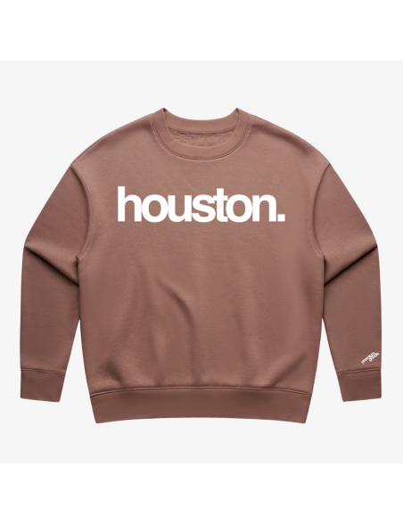 womens premiumgoods. houston. crewneck (hazy pink) rembourrage situé sous