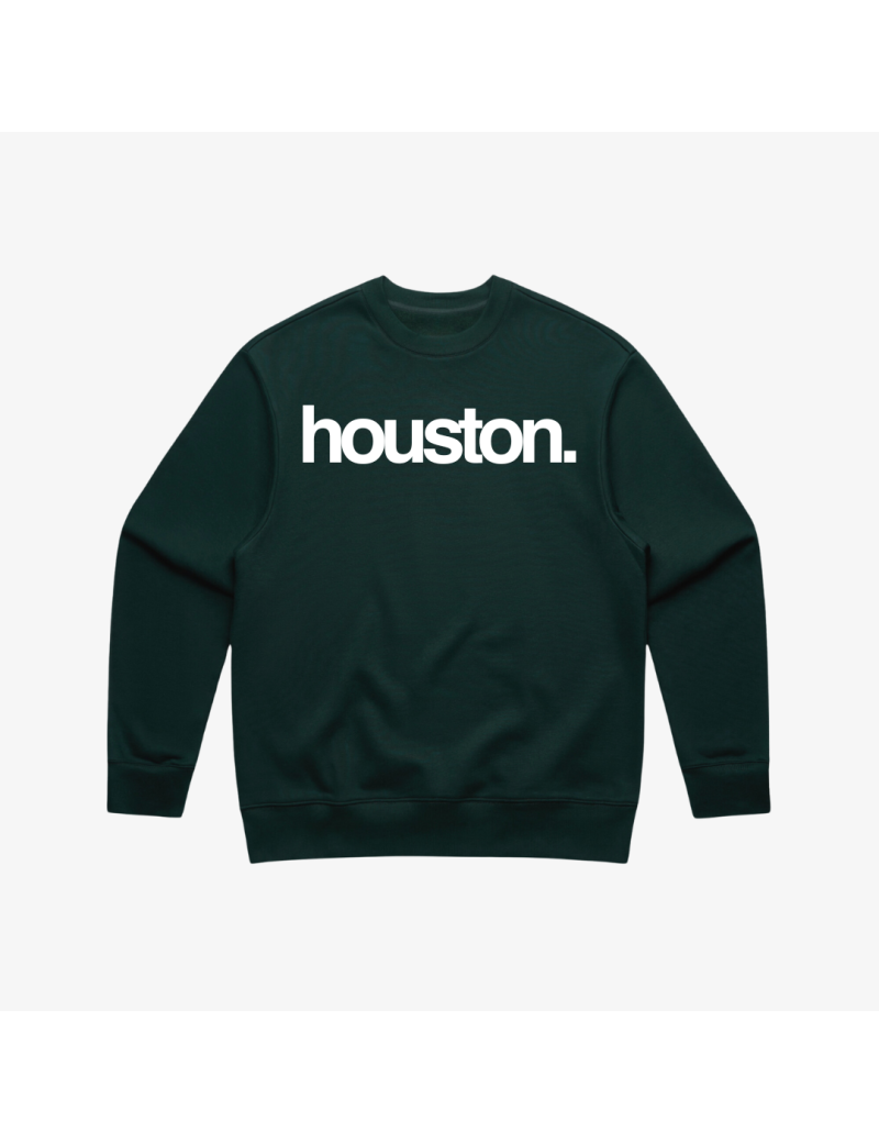 mens premiumgoods. houston. crewneck (pine green) est présent 