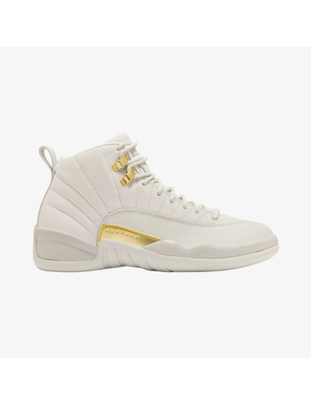 womens jordan 12 retro (phantom/metallic gold) de pas cher