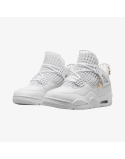 womens jordan 4 net (white/metallic gold) vous aussi creer 