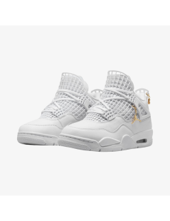 womens jordan 4 net (white/metallic gold) vous aussi creer 