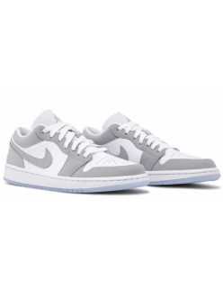 Women’s Nike Air Jordan 1 Low ‘White/Wolf Grey-Aluminum’ (Wolf Grey) shop