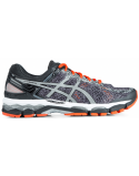 Mens Asics Gel-Kayano 22 Lite-Show 'Carbon/Silver/Cherry Tomato' de pas cher